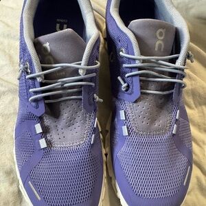 On Running Women's Athletic Shoes in Purple and Gray